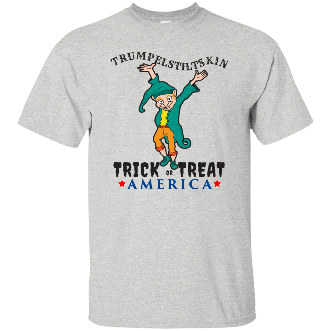 Trumpelstiltskin Trick Or Treat America T-Shirt Halloween Shirts (Men)