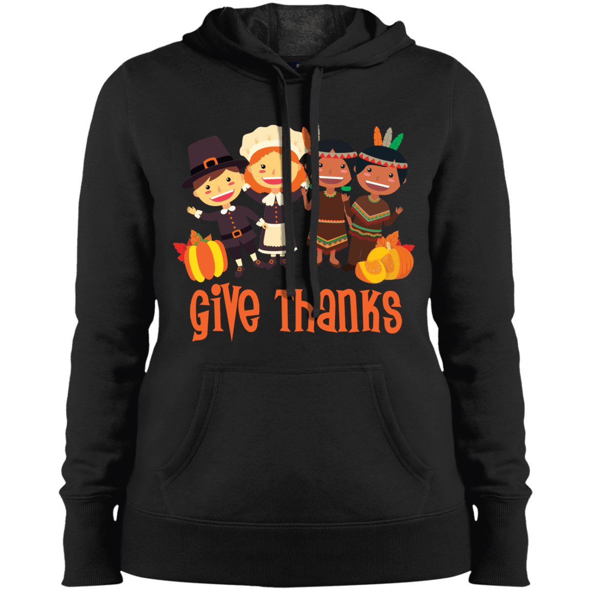 Thanksgiving Ladies' Pullover Hooded Sweatshirt - DNA Trends
