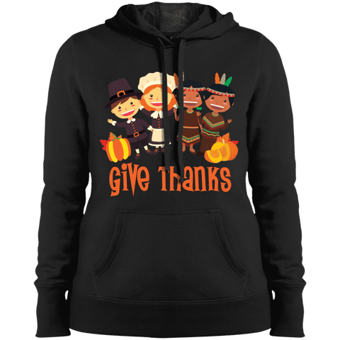 Image of Thanksgiving Ladies' Pullover Hooded Sweatshirt - DNA Trends