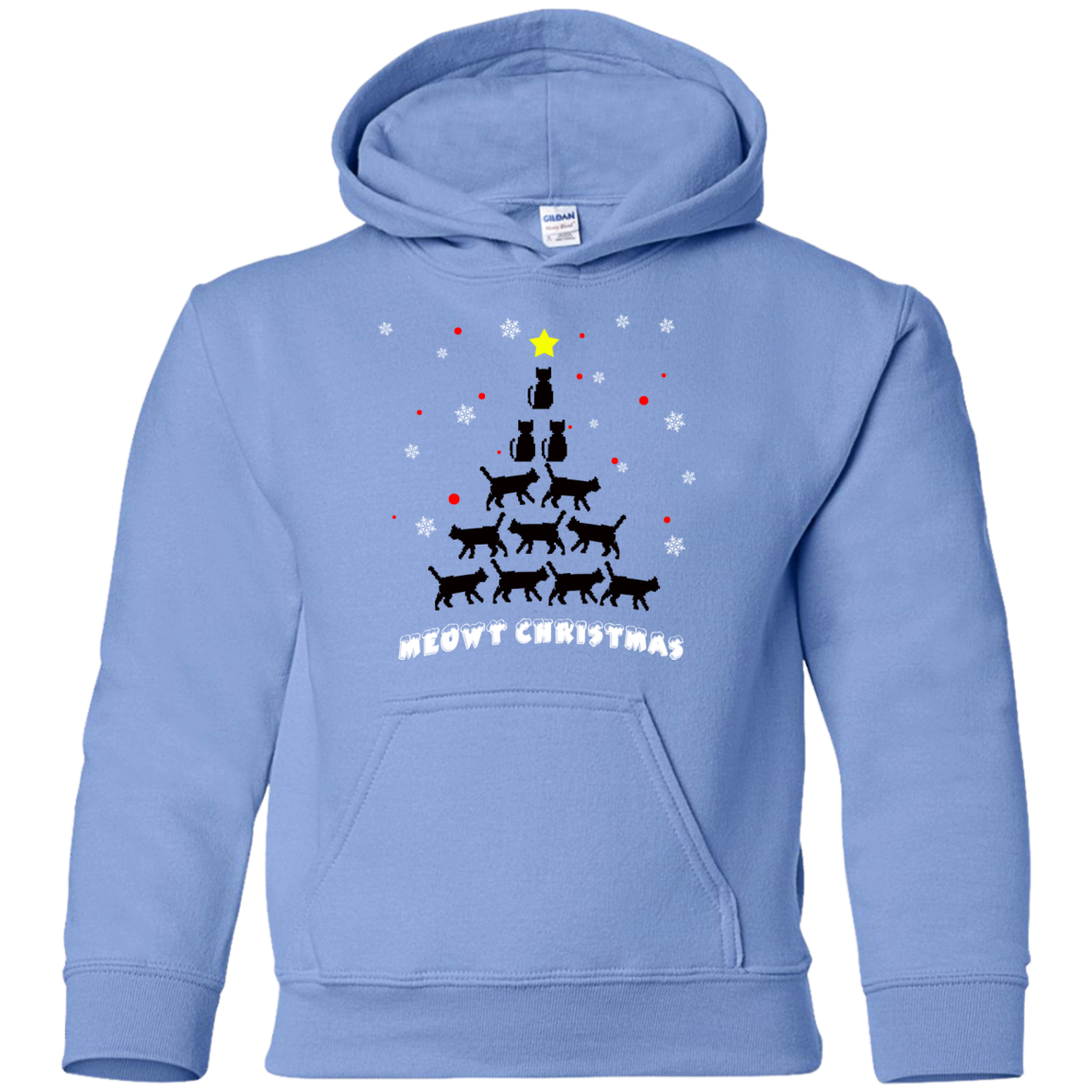 Stylish Meowy Christmas Pullover Christmas Hoodie for The Youth - DNA Trends