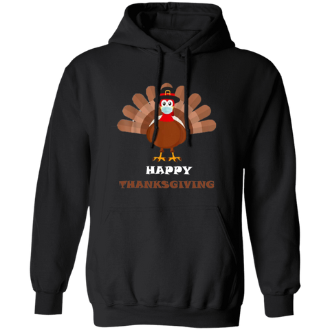 Image of Happy Thanksgiving Masked Turkey Pullover Hoodie - DNA Trends