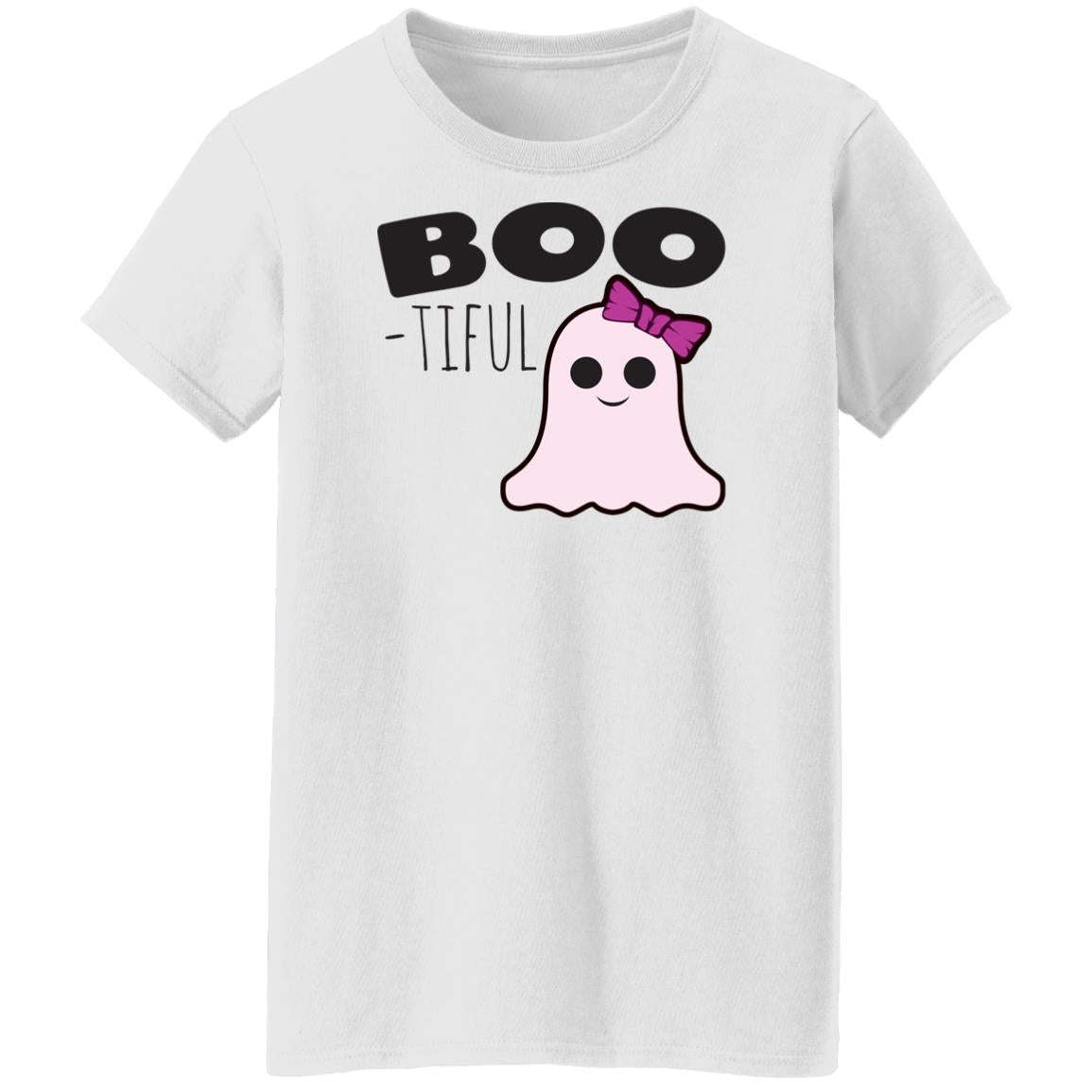 BOO-TIFUL Ghost Halloween Costume  Ladies'  T-Shirt