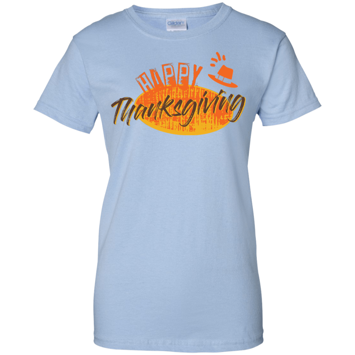Happy Thanksgiving Gildan Ladies' 100% Cotton T-Shirt - DNA Trends