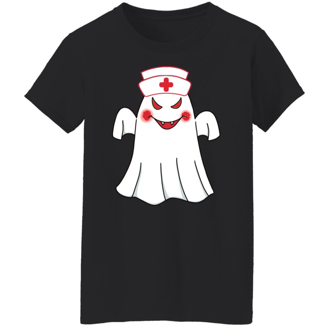 Ghost Nurse Halloween Costume Ladies'  T-Shirt - DNA Trends
