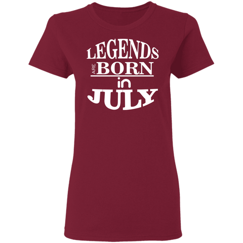 Image of Legends are Born in July Ladies' T-Shirt - DNA Trends