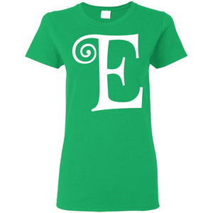Chipettes "E" Elenore Letter Print T-Shirts  (Women) - DNA Trends