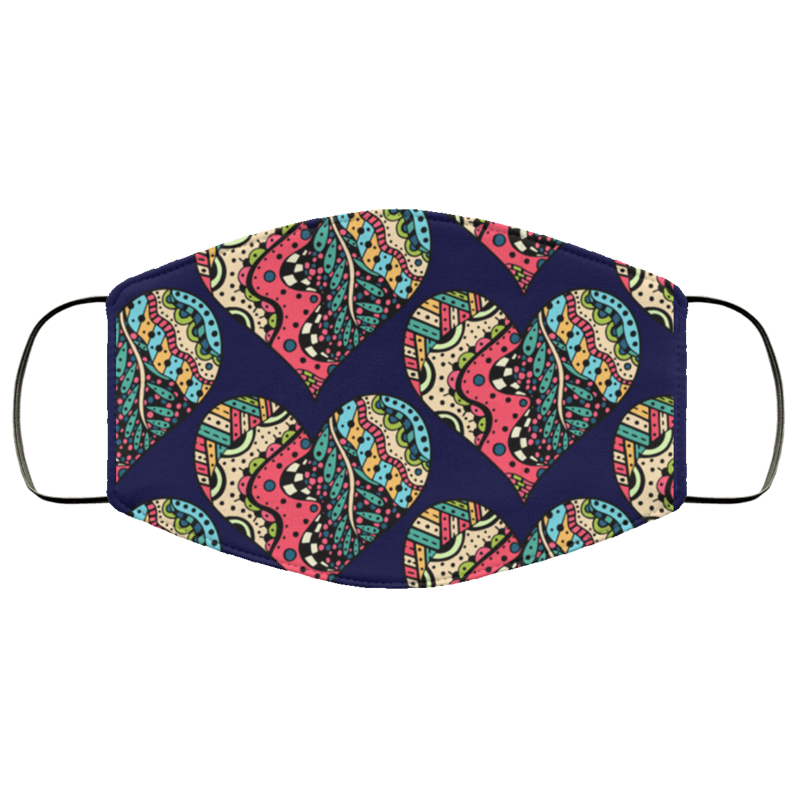 Artistic Hearts Face Mask - DNA Trends