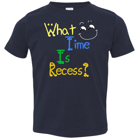 Image of What Time Is Recess - Back to School Toddler Jersey T-Shirt - DNA Trends