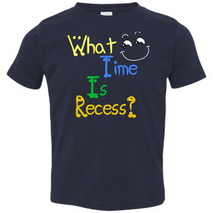 What Time Is Recess - Back to School Toddler Jersey T-Shirt - DNA Trends