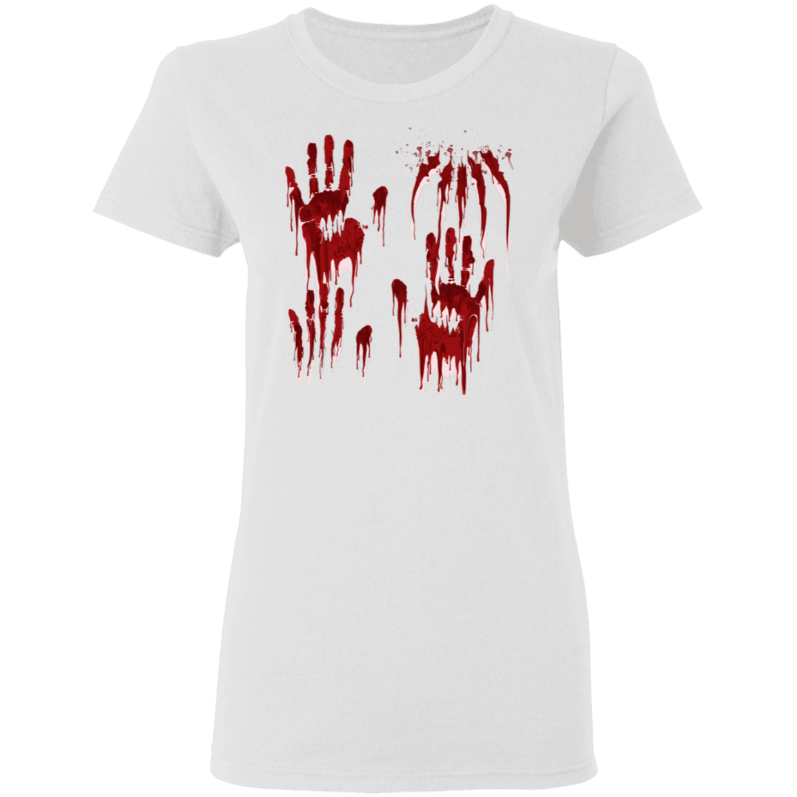 Blood Handprint Halloween Costume Ladies'  T-Shirt - DNA Trends
