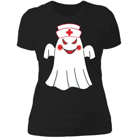 Image of Ghost Nurse Halloween Costume Ladies'  NL T-Shirt - DNA Trends