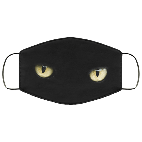 Black Cat Halloween FMA Med/Lg Face Mask for Adults - DNA Trends