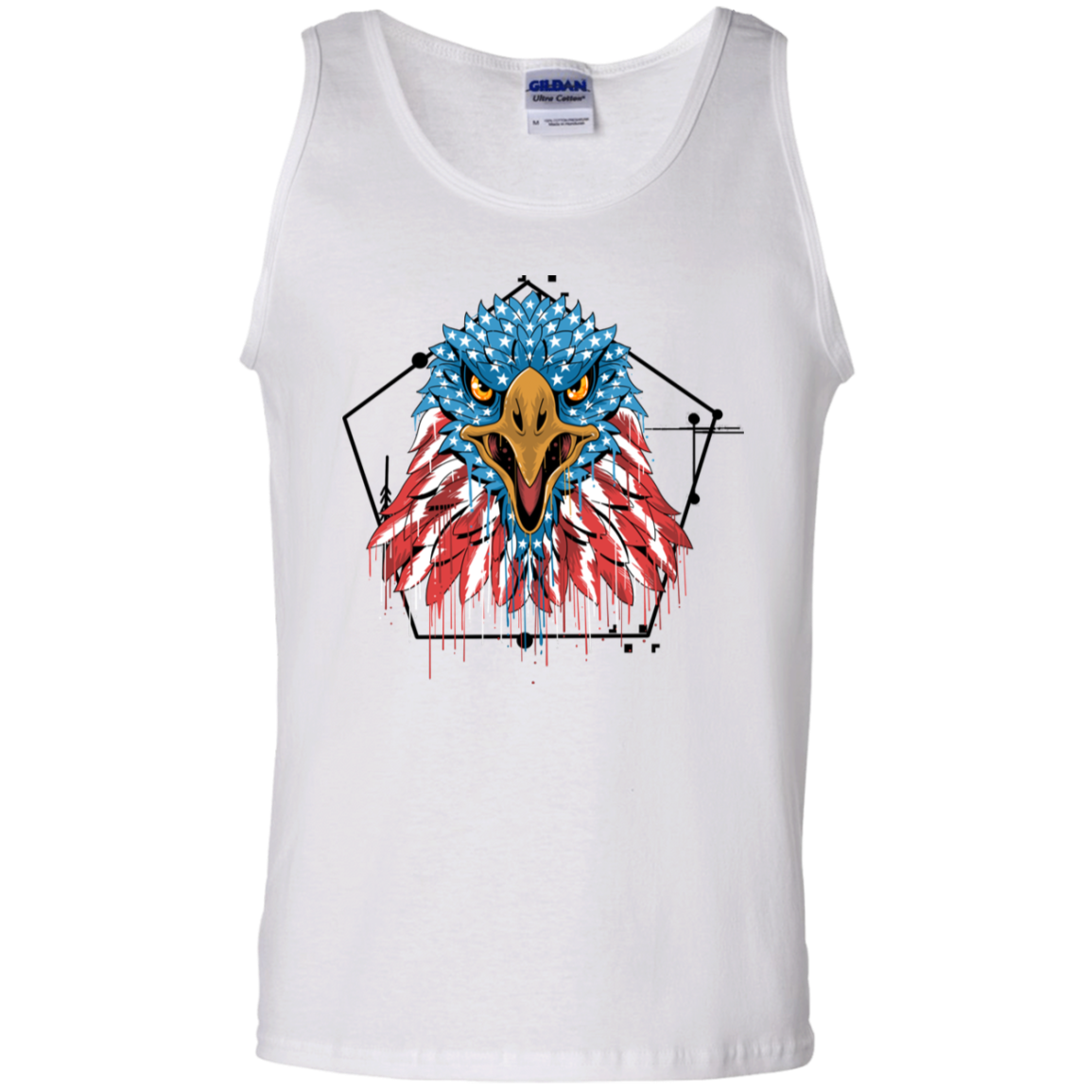 Premium  4Premium  4th of July - Patriotic Eagle  100% Cotton Tank Top - DNA Trends