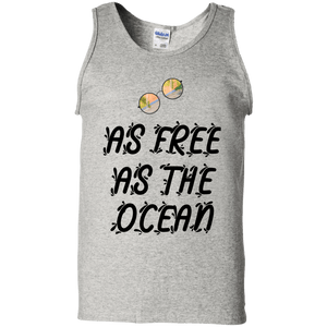 As Free As The Ocean 100% Cotton  Summer Tank Top - DNA Trends