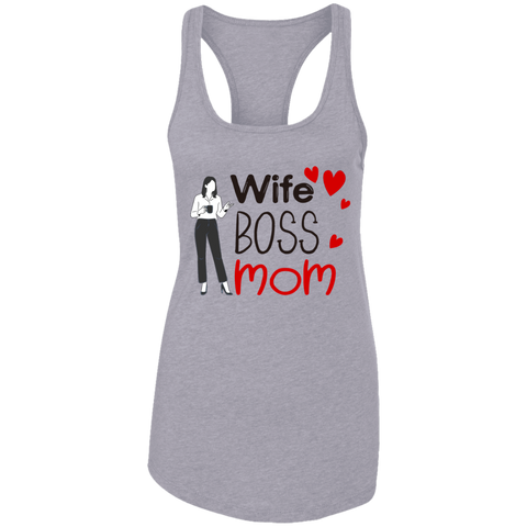 Image of Wife , Boss , Mom Ladies Ideal Racerback Tank - DNA Trends