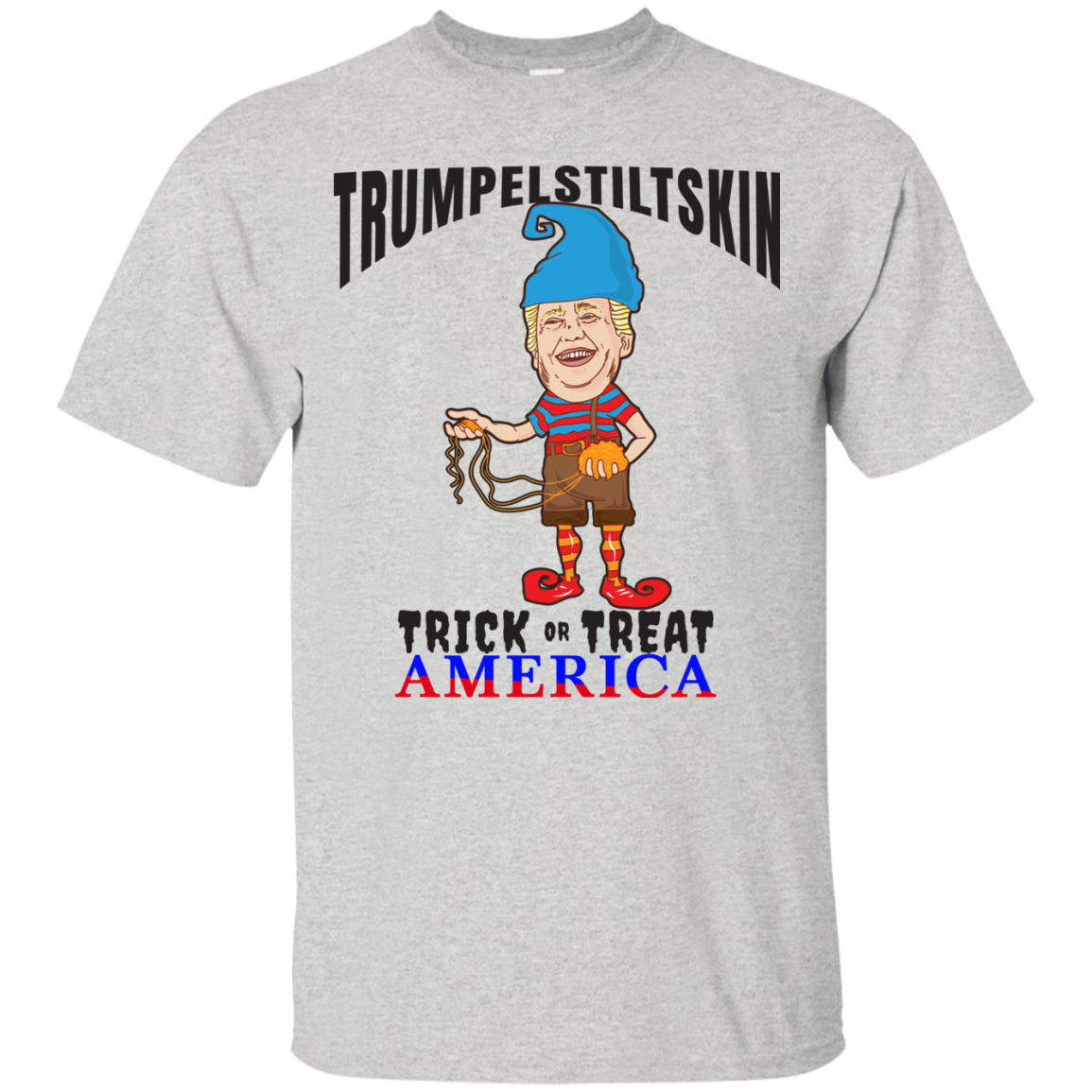 Trumpelstiltskin Trick Or Treat America T-Shirt Halloween Tees (Men)