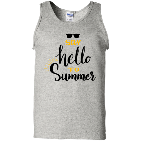 Image of Say Hello To Summer 100% Cotton  Summer Tank Top - DNA Trends