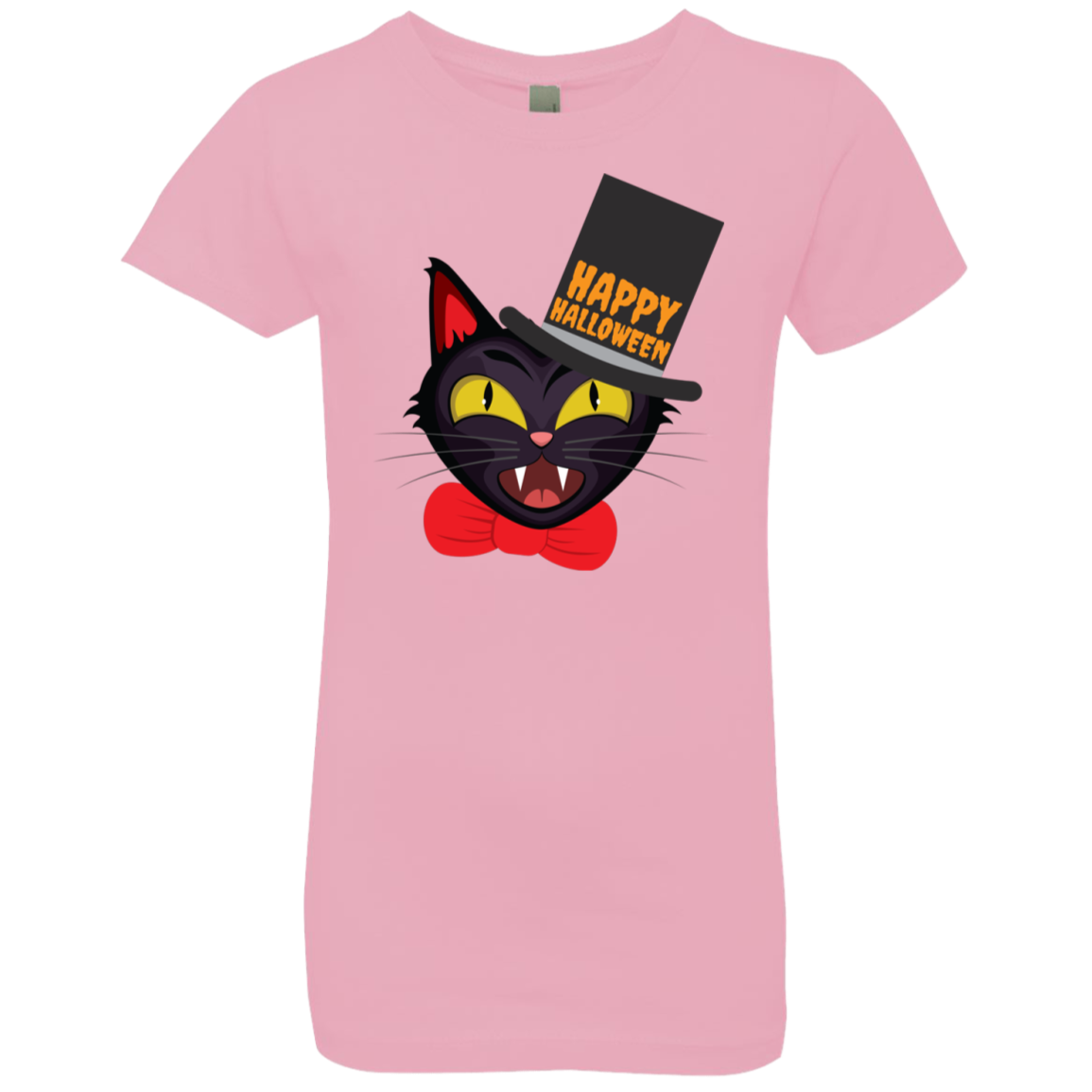 Spooky Cat Happy Halloween Costume T-Shirt(Girls) - DNA Trends