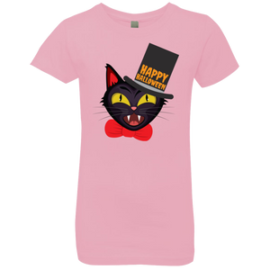 Spooky Cat Happy Halloween Costume T-Shirt(Girls) - DNA Trends
