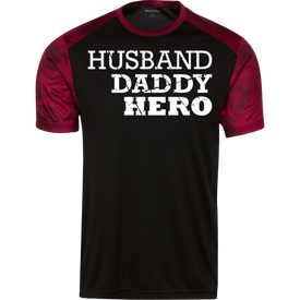 Husband Dad Hero CamoHex  T-Shirt - DNA Trends