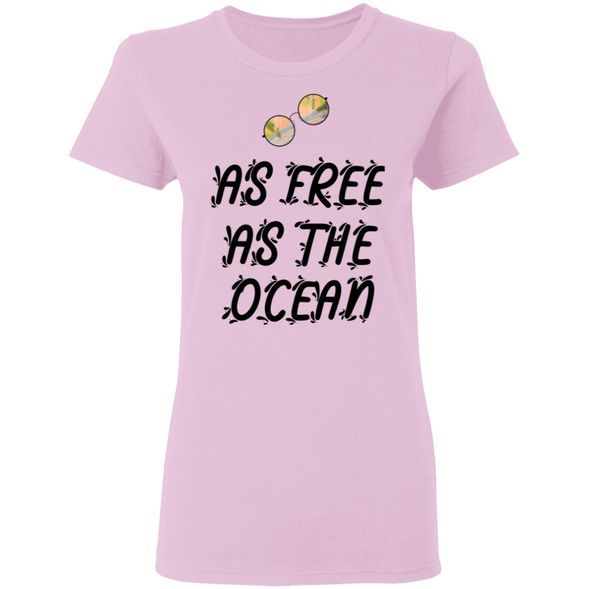 As Free As The Ocean Ladies'  Summer T-Shirt - DNA Trends