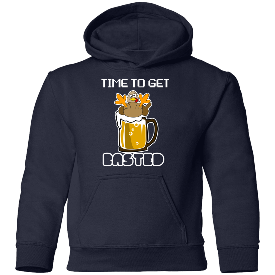 Time To Get Basted Thanksgiving Youth Pullover Hoodie - DNA Trends