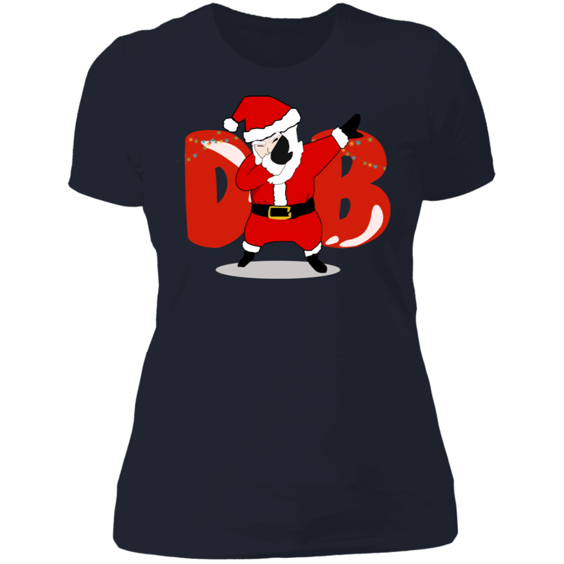 Amusing Dabbing Santa Ladies'  T-Shirt - DNA Trends