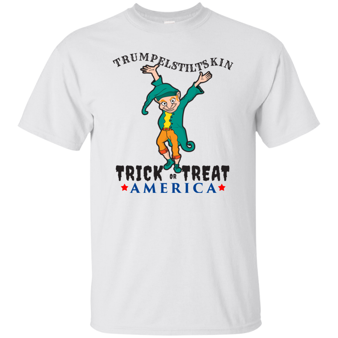 Trumpelstiltskin Trick Or Treat America T-Shirt Halloween Shirts (Men)