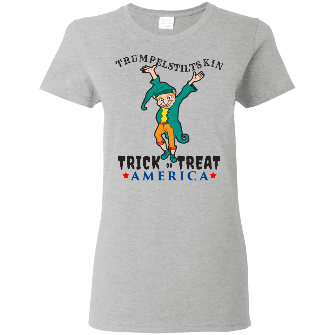 Trumpelstiltskin Trick Or Treat America T-Shirt Halloween Clothing (Women) - DNA Trends