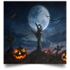 Spooky Graveyard Halloween Satin Square Poster - DNA Trends