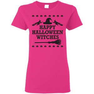 Happy Halloween Witches T-Shirt Halloween Clothing (Women) - DNA Trends