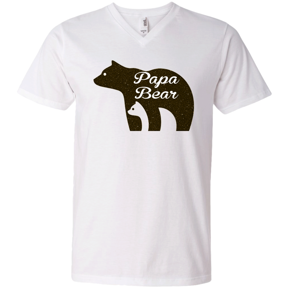 Papa Bear V-Neck T-Shirt - DNA Trends
