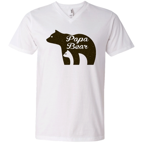 Image of Papa Bear V-Neck T-Shirt - DNA Trends