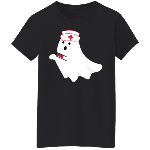 Image of Ghost Nurse Syringe Halloween Costume Ladies'  T-Shirt - DNA Trends