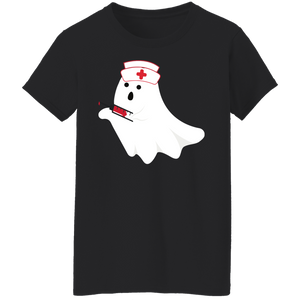 Ghost Nurse Syringe Halloween Costume Ladies'  T-Shirt - DNA Trends