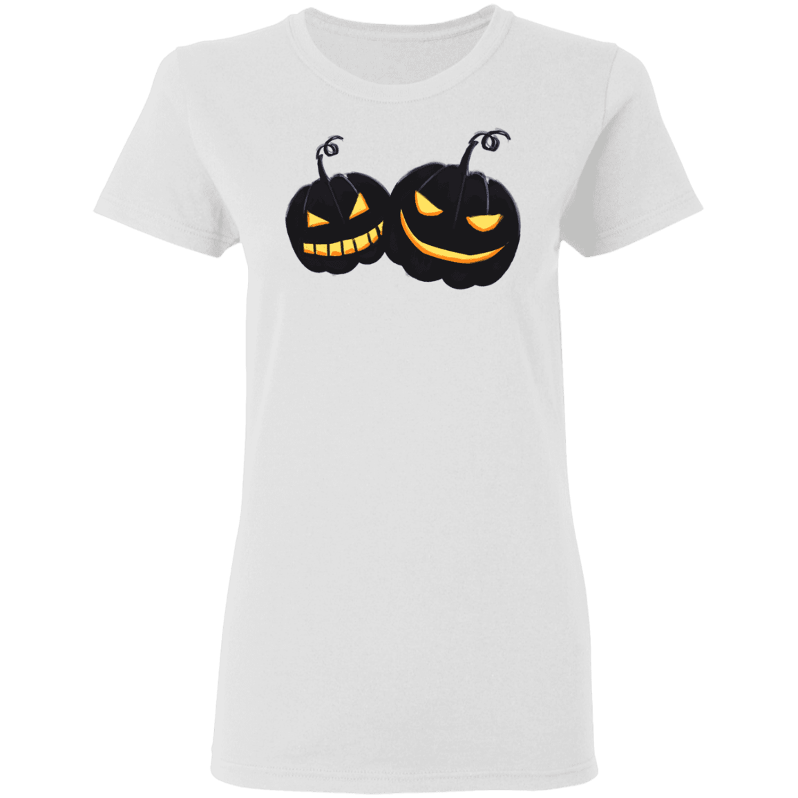 Black Pumpkin Halloween Costume Ladies'  T-Shirt - DNA Trends