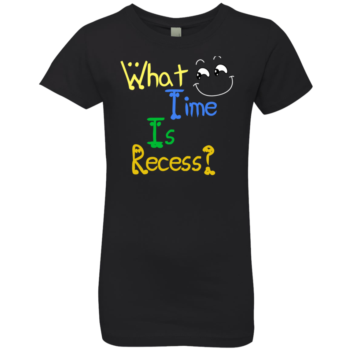 What Time Is Recess - Back to School Girls' Princess T-Shirt - DNA Trends