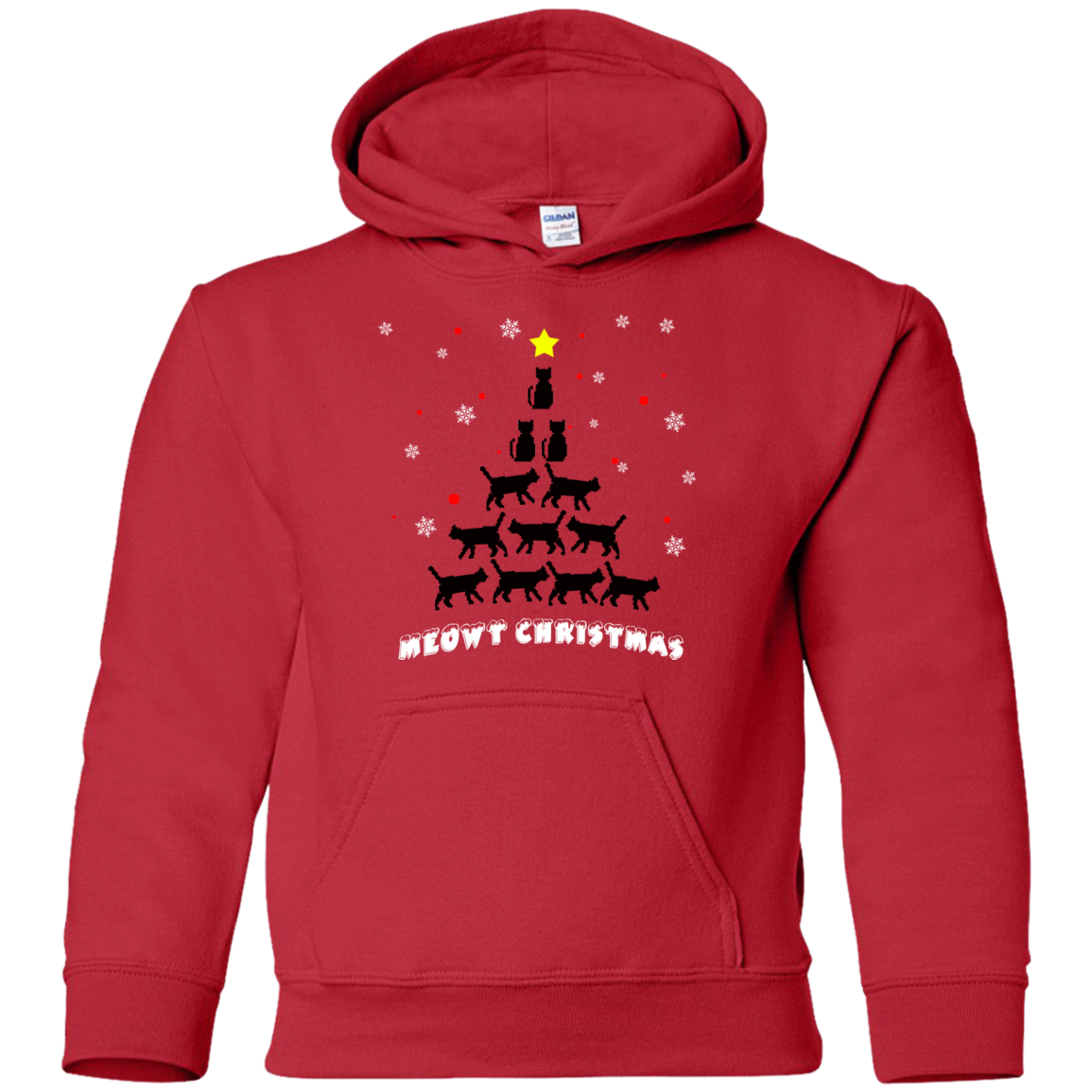 Stylish Meowy Christmas Pullover Christmas Hoodie for The Youth - DNA Trends