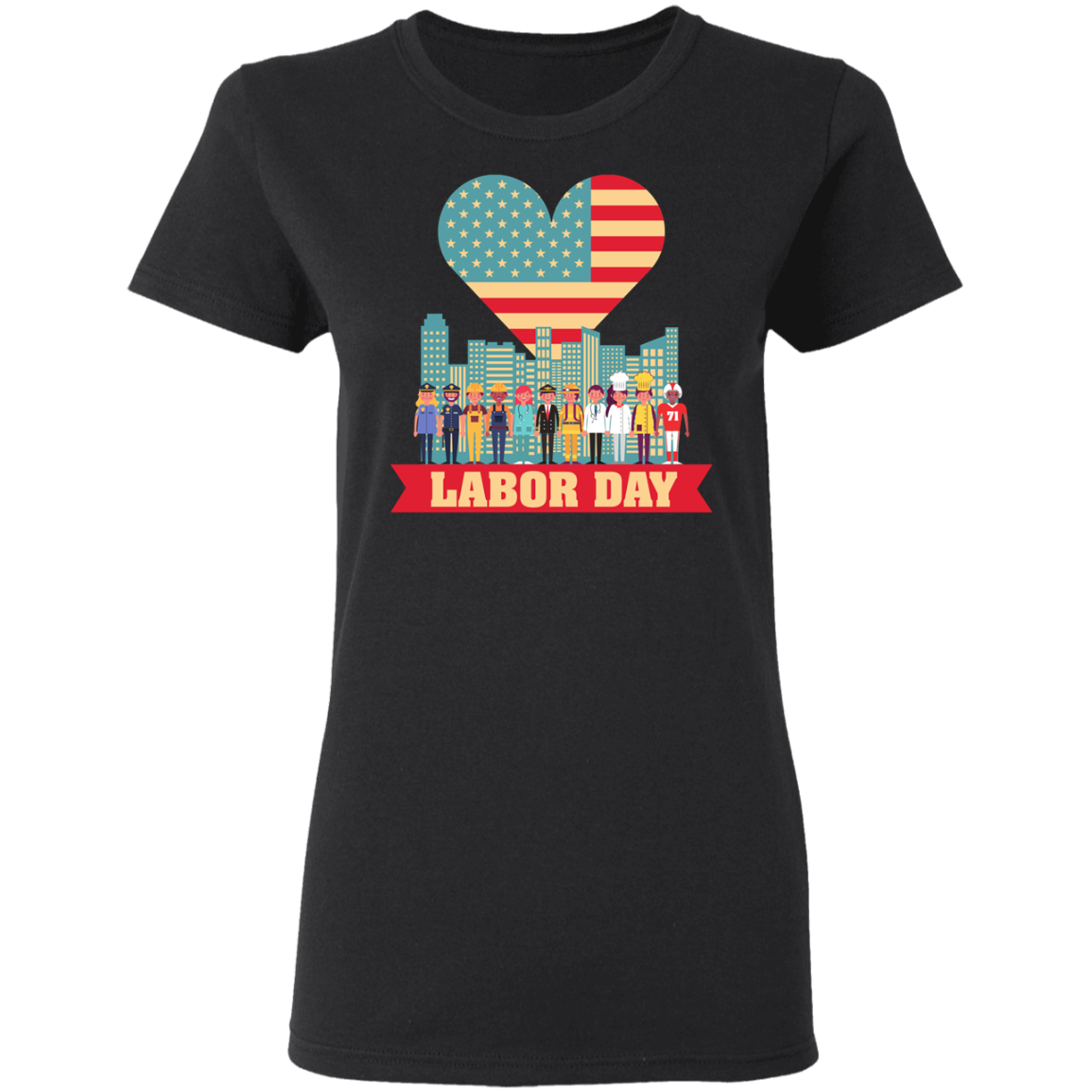 Labor Day USA Ladies'  T-Shirt - DNA Trends