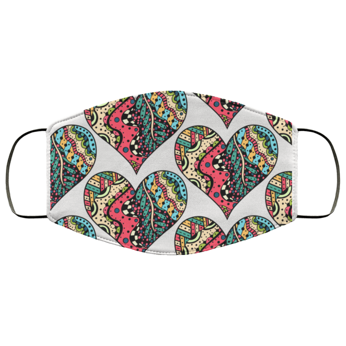 Artistic Hearts Face Mask - DNA Trends