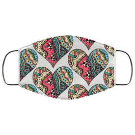 Artistic Hearts Face Mask - DNA Trends