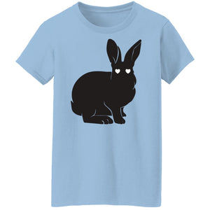 Silhouette Cute Easter Bunny Ladies'  T-Shirt: Cute Easter Bunny, Cute Silhouette, Happy Easter, Family Easter