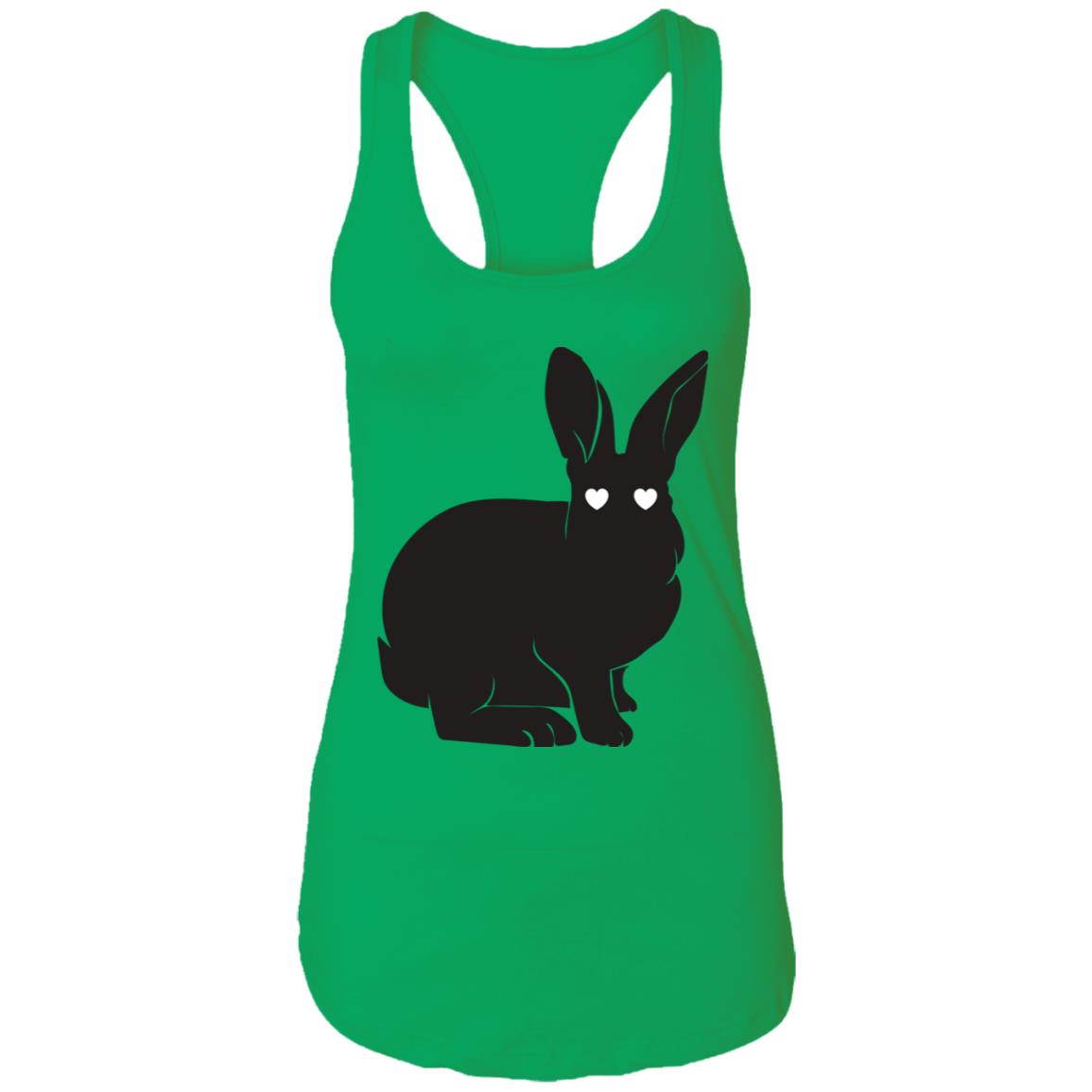 Silhouette Cute Easter Bunny Ladies Ideal Racerback Tank: Cute Easter Bunny, Cute Silhouette, Happy Easter, Family Easter