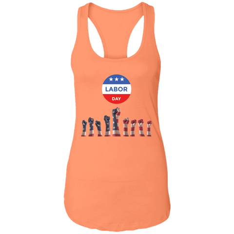 Image of Labor Day Ladies Ideal Racerback Tank - DNA Trends