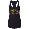 Bride Squad - Golden Font Bachelorette Party- Bridemaids Ladies'  Ideal Racerback Tank - DNA Trends