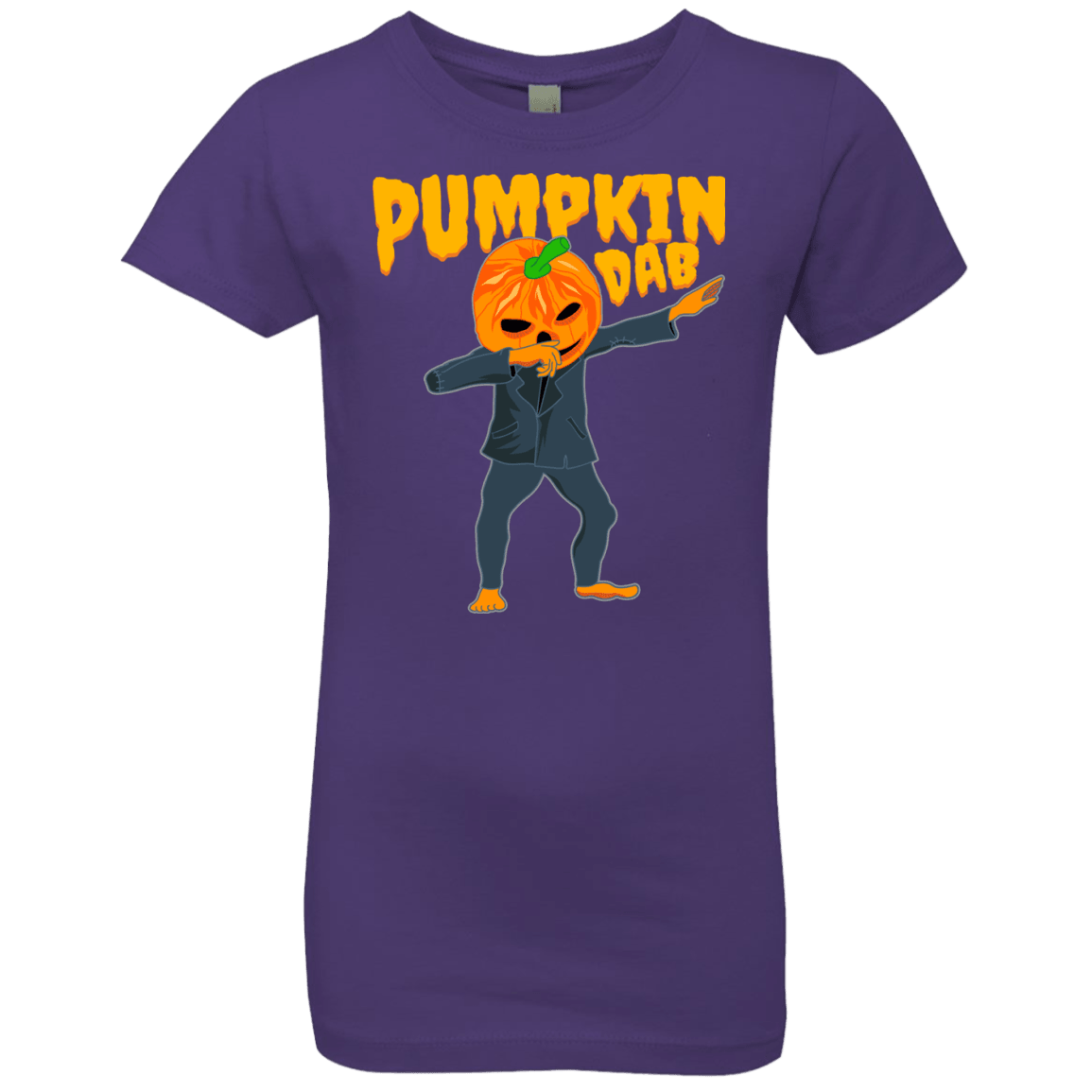 Trendy Pumpkinhead Dab T-Shirt Halloween Tshirts (Girls) - DNA Trends