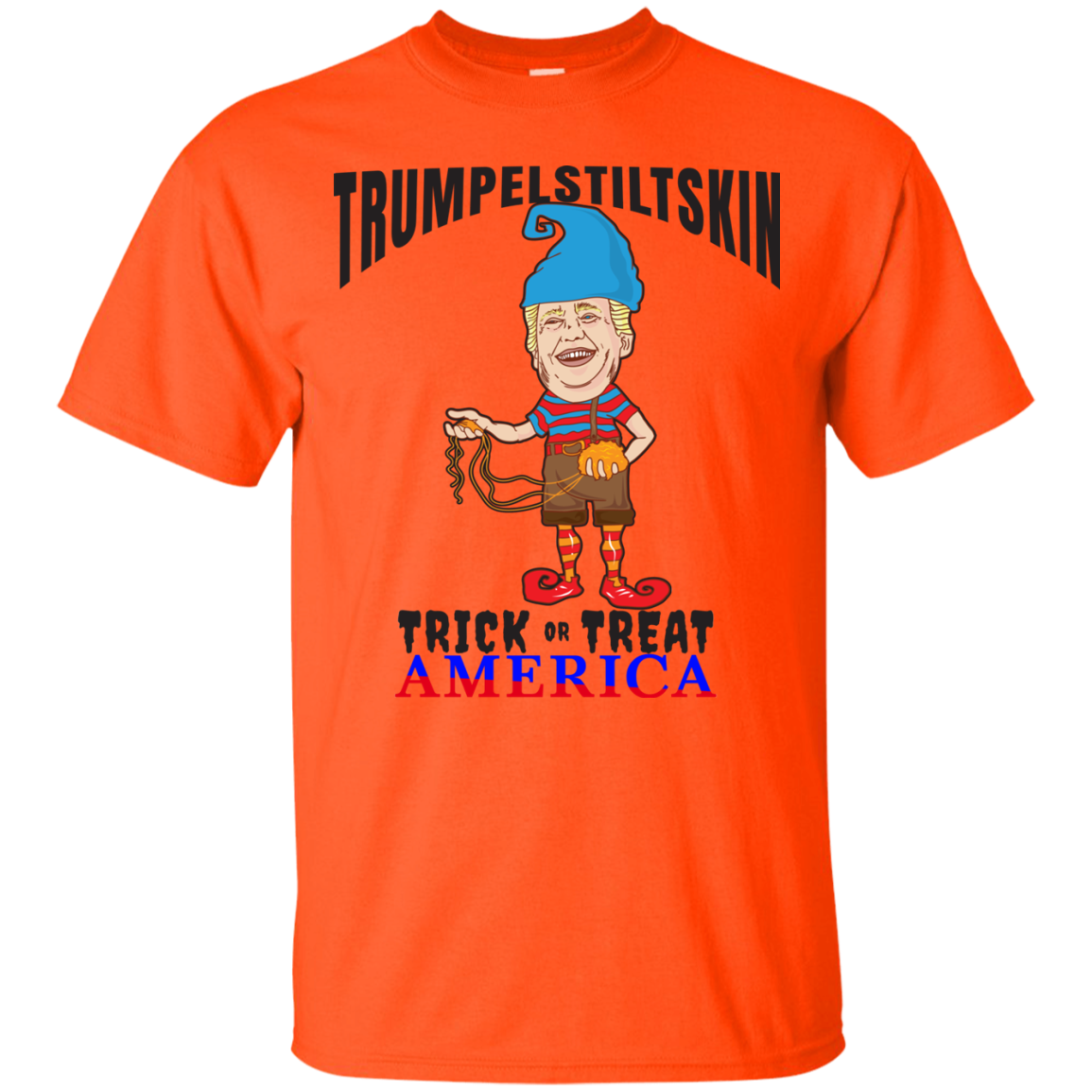 Trumpelstiltskin Trick Or Treat America T-Shirt Halloween Tees (Men)