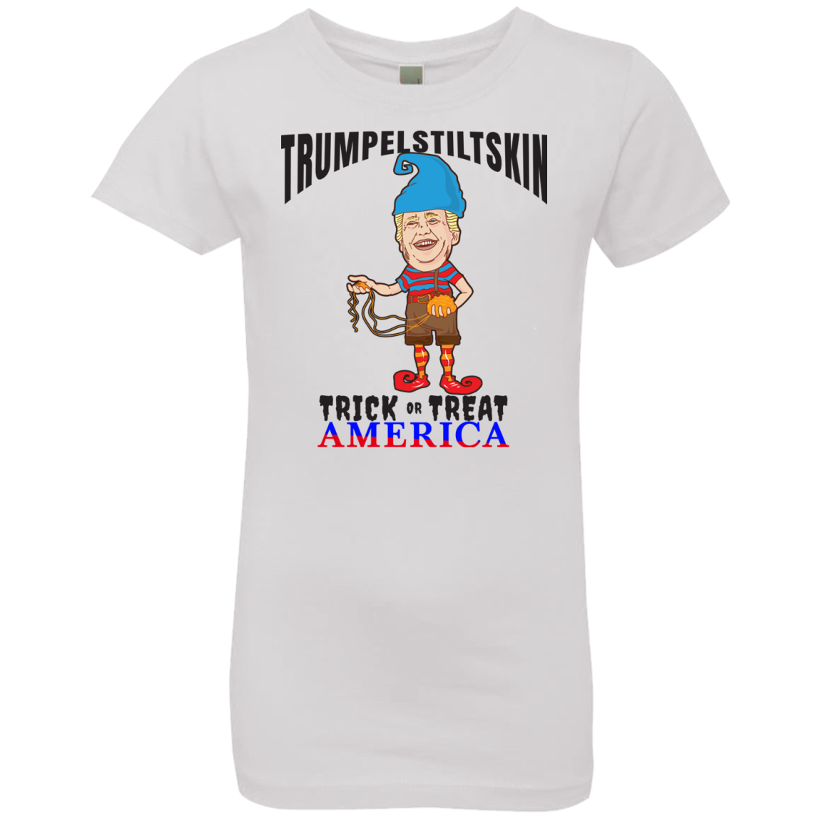 Trumpelstiltskin Trick Or Treat America T-Shirt Halloween Clothes (Girls) - DNA Trends