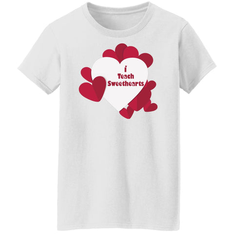Image of I Teach Sweethearts  Teacher Valentine  Ladies'  T-Shirt