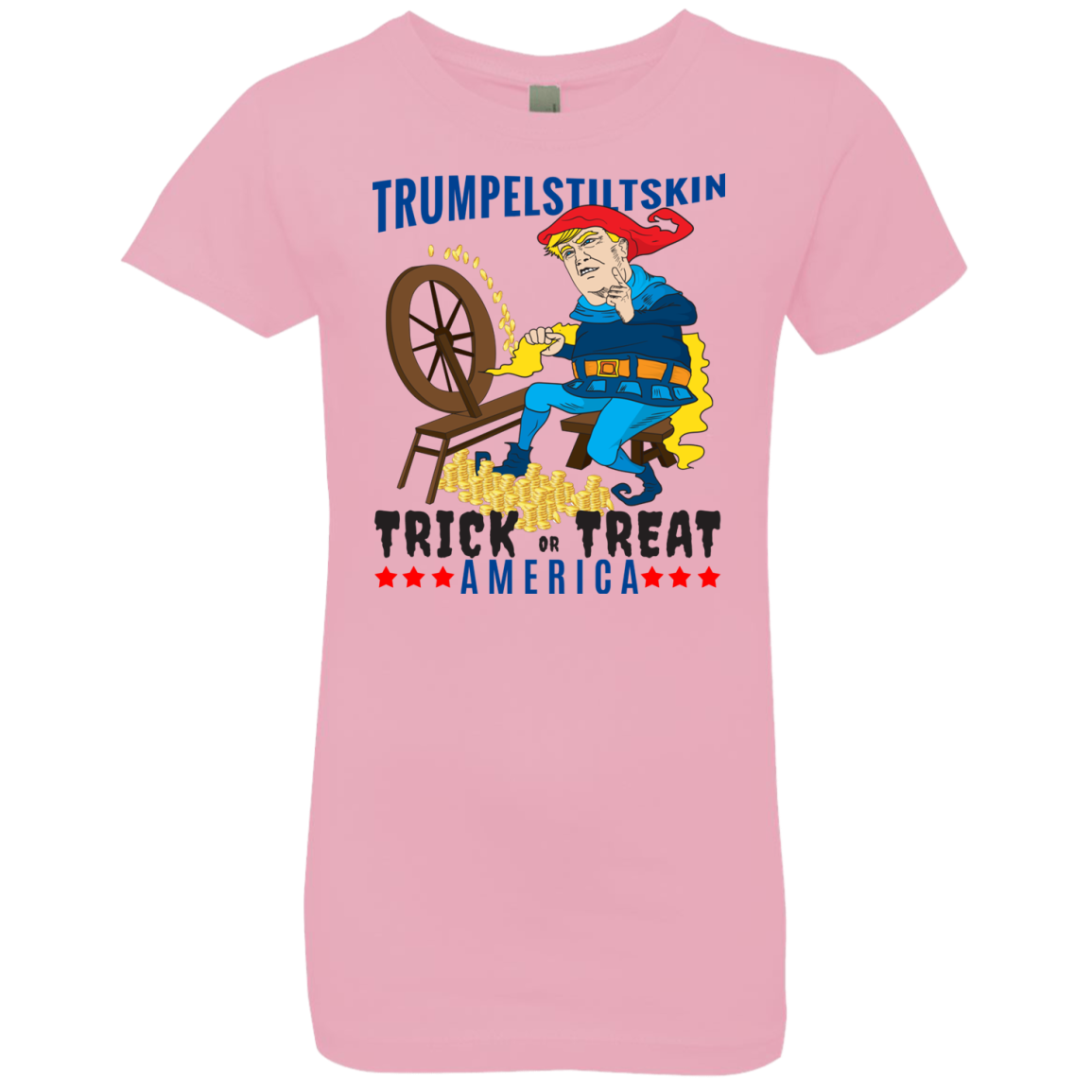 Trumpelstiltskin Trick Or Treat America T-Shirt Halloween Clothes (Girls) - DNA Trends